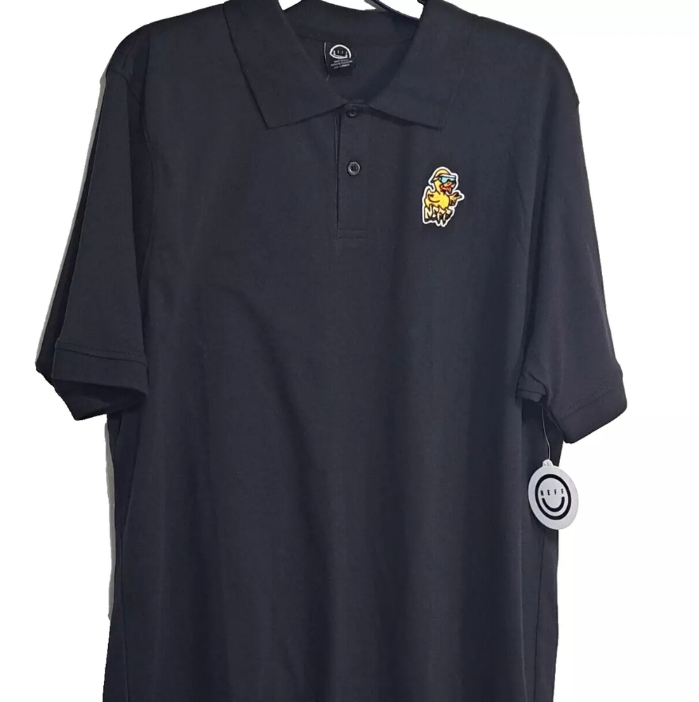 NWT XXL Neff Rubber Duck Black Polo Shirt Cartoon Duckies Ducky Summer Party 2XL